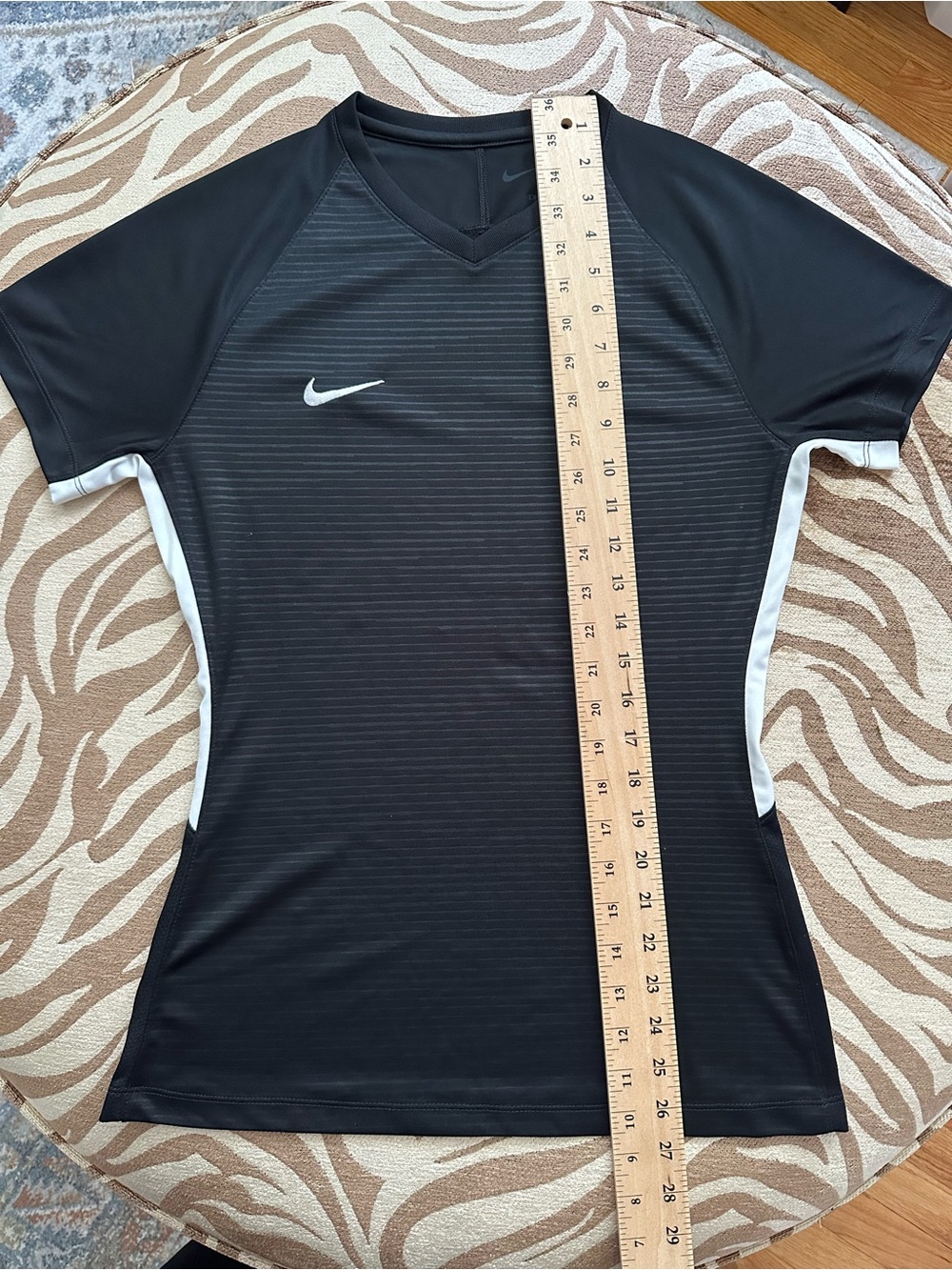 Nike Women’s Black Athletic Jersey with White Accents - Picture 5 of 5
